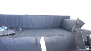 BDSM big boobs blonde hard fuck with dildo machine and horse dildo