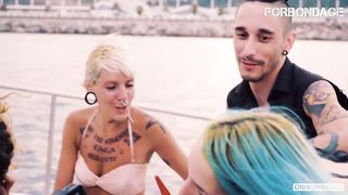 CrowdBondage - petite curly Spanish Teen BDSM Sex on the cruise ship