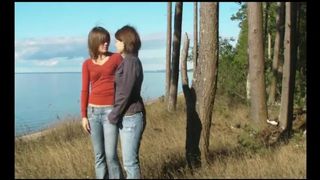 Lesbians Spanking in the Wood