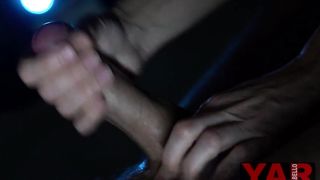 Mom in a BDSM Mask made a Sensual Blowjob and Jerked off to Cum