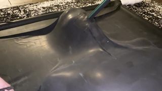 CUTE GIRL IN LATEX VACBED CUMS OVER AND OVER