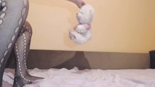 Long Legs and Foot Fetish, Black Sexy Tights