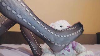 Long Legs and Foot Fetish, Black Sexy Tights