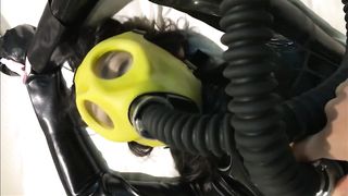 Latex Girl Breathcontrol and Bondage