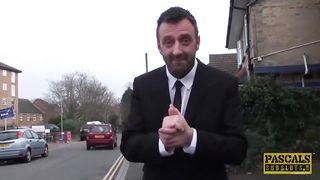 PASCALSSUBSLUTS - Scarla Swallows Cucks Husband with Master