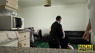 Skinny sub Mouth Fucked