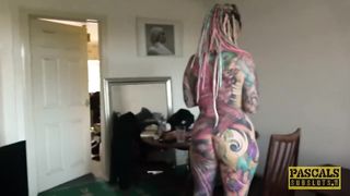 Fully Tattooed Subslut Piggy Mouth Slammed by Rough Dom