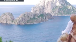 Hot Blond with Big Natural Boobs Hard Fucked in Mouth and taking Creampie