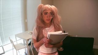 Cum-hungry Sissy Schoolgirl Kimmy Asks you out and Begs for your Cock!