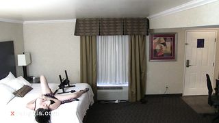 Nympho BFF was Set up and took the Bait-Hidden Cam at Hotel Room