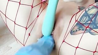 Getting Pounded and Cumming Hard and Sticky with a Fuck Machine and Alien Cock