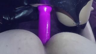 Mistress Milking Prostate her Tied Slave till he Great Cum in Chastity Cage