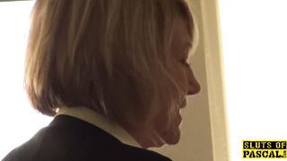 Busty Mature Brit Subs before Cuminmouth