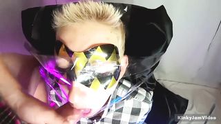 Crossdresser Face Fuck with Bondage Slave Girl! Hard Blowjob!