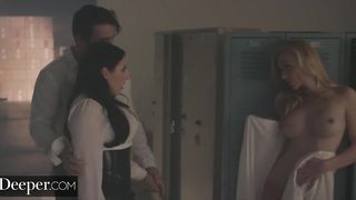 Deeper. Angela White Lures each Man in to take their Turn