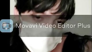 Sissy Femboy Enjoying and Rubbing Cock in Black Lingerie till Cumming.