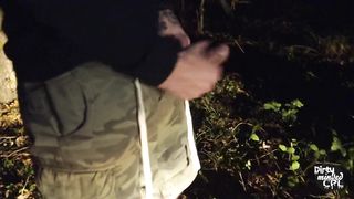 Night Dogging Sucking Strangers Cocks in the Woods