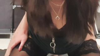 Stepmother Seduce Son during Clean the Home. Beautiful Housewife