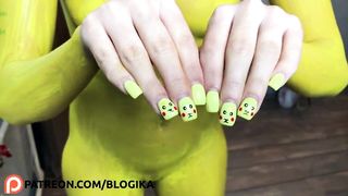 Pokemon GO Body Painting 21+ Pikachu Cosplay Body Art