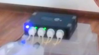 Sissy tranny Karolina - Enema Robot