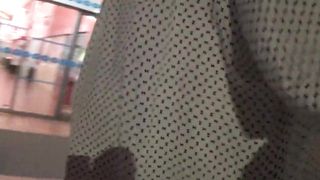 transvestite dildo shemale is sounding in a highway station