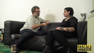 Dominated Chubby Slut Throated and Toyed