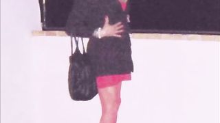 Crossdresser Lili In Red Heels Pissed And Fucked