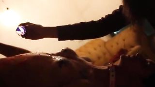 Tranny bondage and hot wax