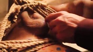 Tranny bondage and hot wax