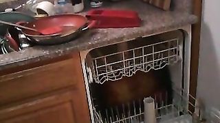 Spanked sissy dressed in blue dress and plugged, HMU