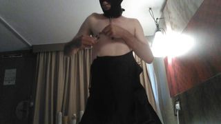 Sissy playing with toys in hotel