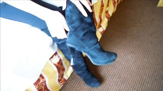 Feet Fetish Boot Fetish Sexy 12 Cm Heeled Boots Walking Torture Foot Hot