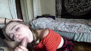 Fucked a Schoolgirl in a Slobbering Throat.sucked Balls| Deep Facefucking,cum on Face