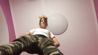 FEMDOM Play with Slave , Small Cock , Strapon, Facesiting