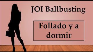 (En Español) JOI Ballbusting Anal y a Dormir Con un Consolador