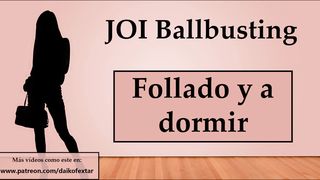 (En Español) JOI Ballbusting Anal y a Dormir Con un Consolador