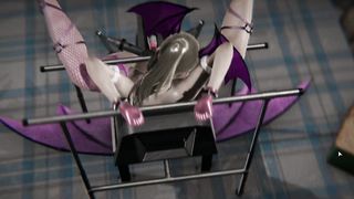 3D Hentai - old Man Satisfies a Succubus Elf Girl with Pussy Licking & Dildo Machine in Public Park