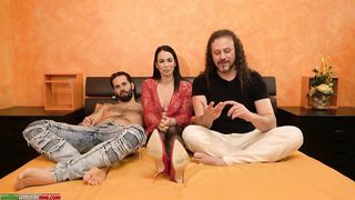 Goddess Seduces with her Beautiful Feet and Kisses Daddy who Sniffs and Licks Foot Sensual FemDom