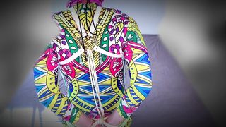 Selfbondage Session in Catsuit Ruined by Cheap Chinese Harness