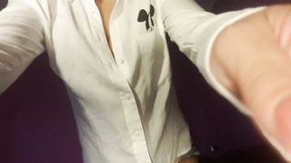 BDSM Game with my Slave, see it and Eat Sperm