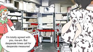 [xmas Hentai Game] Ep.5 where is the Milk for Cookie for 24th December Fucking a Huge Breast Boss