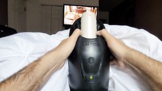 "FEELS SO GOOD ON MY COCK" TOY FUCKS ME GOOD