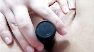 Waxed Girl on Orgasm Denial Teases herself and Edges