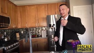 Skinny Dominated Teen Gets Pounded