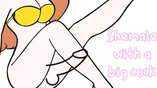 Sexy Shemale Brandy has a Big Cock and Trains Georgie how to Suck off Sissies