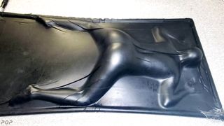 Face down & Ass up in a Vacbed - Sexy sub Girl Gets Impact Play then Cums in a Latex Vacbed
