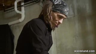 Lean Blonde Bound in Ropes with Wood and Dominated with Wax