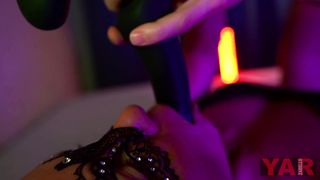 Mommy Jerks off with a Big Black Dildo