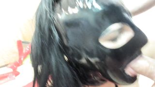 Blowjobs and Latex Mask is a Good Combination