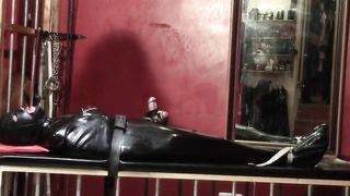 Facesitting in latex stockings